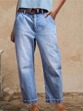 🩵Hello Gorgeous! Relaxed High-Waist Light Blue Women's Jeans